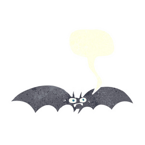 卡通吸血蝙蝠与讲话泡泡图片