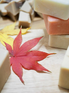 各种天然肥皂, 秋天, 枫叶