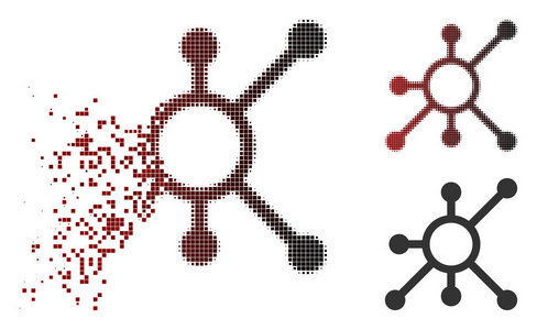 消失点半色调网络节点图标
