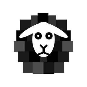 绵羊简单徽标图标