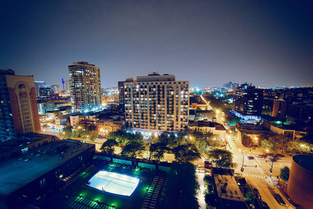 芝加哥城市夜景