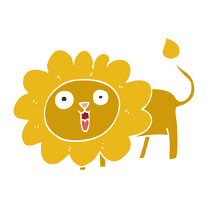 动画片涂鸦快乐的狮子