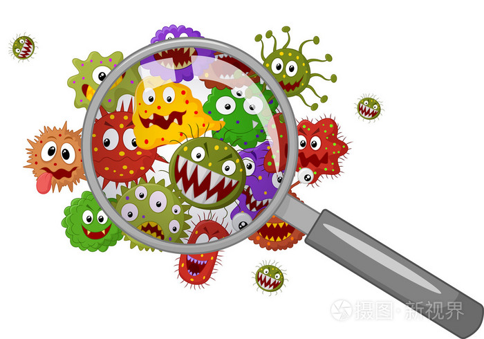 细菌的样子卡通图片