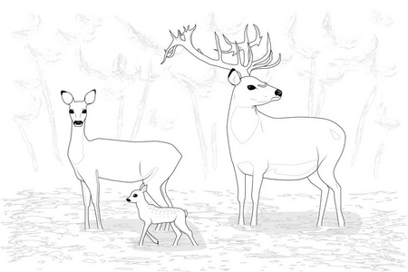 动物雕像的线条图标.装饰节日雕像为家庭和办公室.