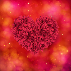 浪漫的卡片设计的红色花的心照片