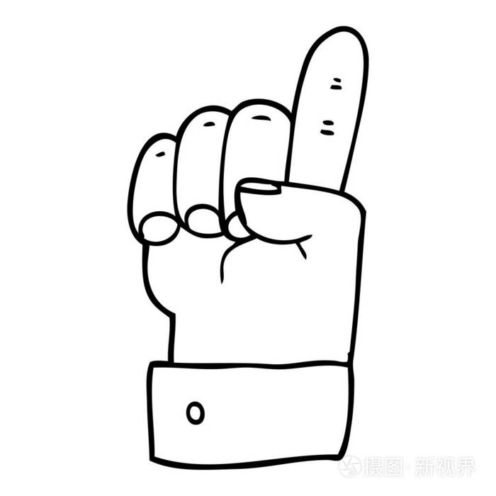 线画动画片指手