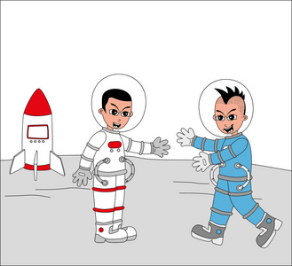宇航员卡通图片