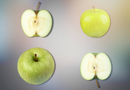 苹果绿色抽象抽象背景开胃菜背景窗口