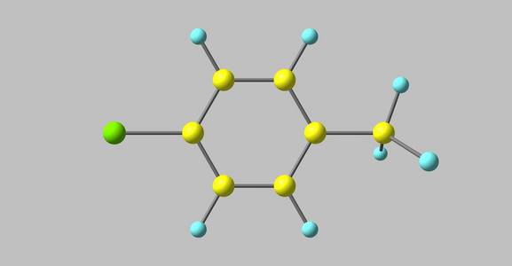 甲苯包括一个 disubstituted 苯环与一个氯原子和一个甲基基团.