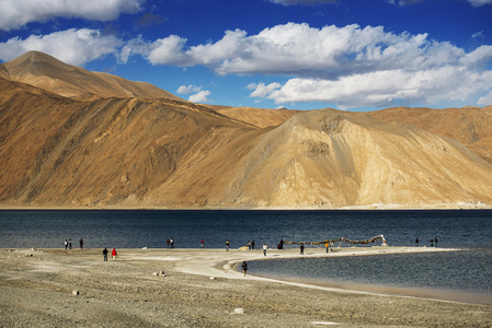 班公湖这个湖 Leh 拉达克，印度2014 年 9 月