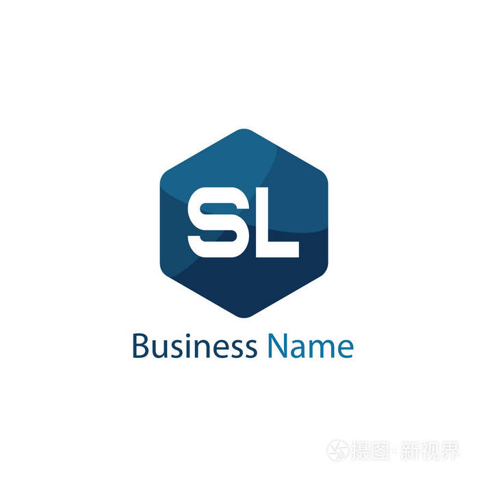 初始字母 sl 徽标模板设计