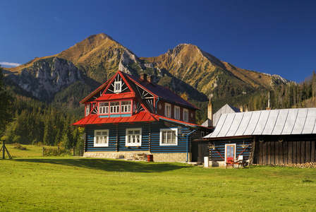 在斯洛伐克的山间小屋图片