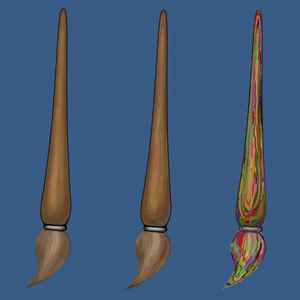 现实的艺术笔刷设置矢量图