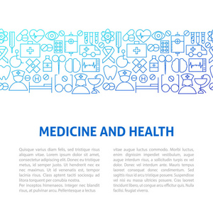 医学健康线设计模板图片