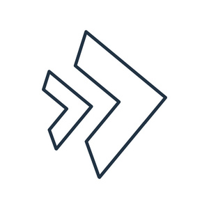 右箭头图标矢量被隔离在白色背景上, 向右箭头透明符号照片