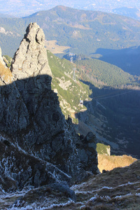 查看从 kasprowy wierch 在 tatra 山脉，波兰