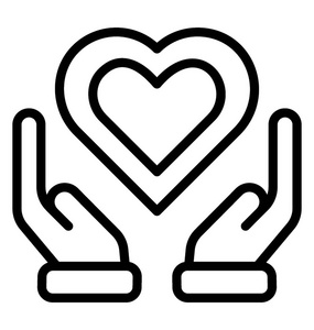 手捧心, 保健图标照片