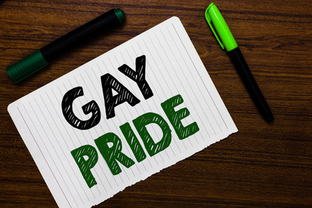 概念性手写显示同性恋自豪感.