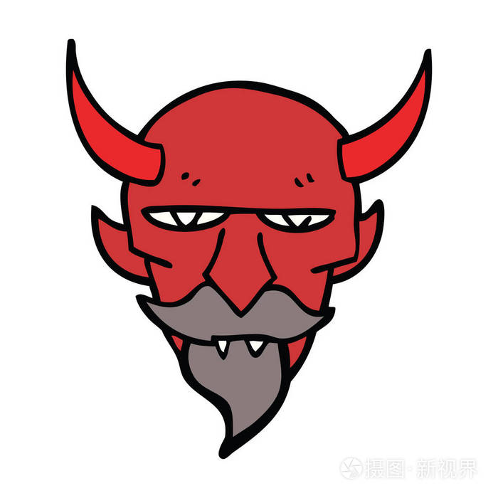 动画片涂鸦魔鬼脸