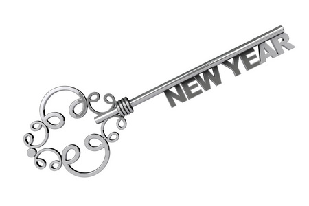 新的一年标志复古钥匙