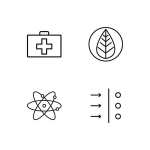 科学简单概述图标集