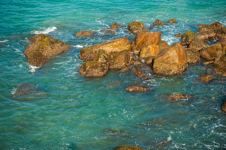 岩石海岸海洋背景