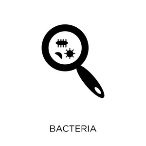 细菌图标。细菌符号设计从卫生收藏。简单的元素向量例证在白色背景