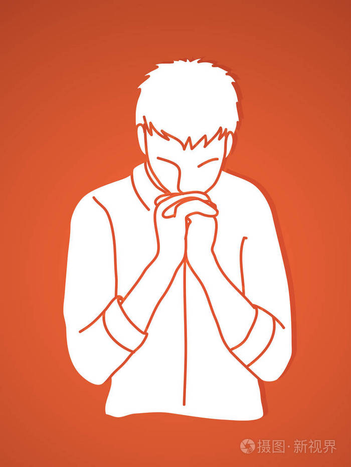 赞美上帝, 祈祷, 基督徒祈祷, 感谢上帝图形向量