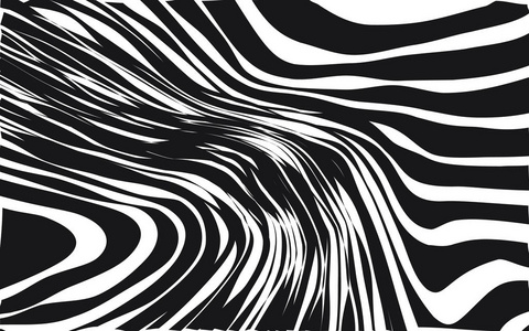 抽象扭曲的黑白线条背景图片