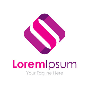 s 字母柔滑紫色材料平面设计标志图标照片