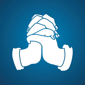 双手祈祷, 赞美上帝, 感谢上帝, 崇拜图形矢量照片