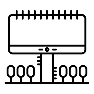 广告牌图标向量。矢量插图