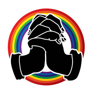 双手祈祷, 赞美上帝, 感谢上帝, 崇拜图形矢量照片