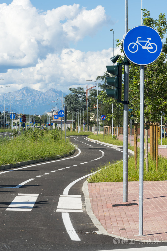 在蒙扎的自行车车道