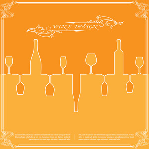 葡萄酒属性中的背景色彩单调的橙色轮廓