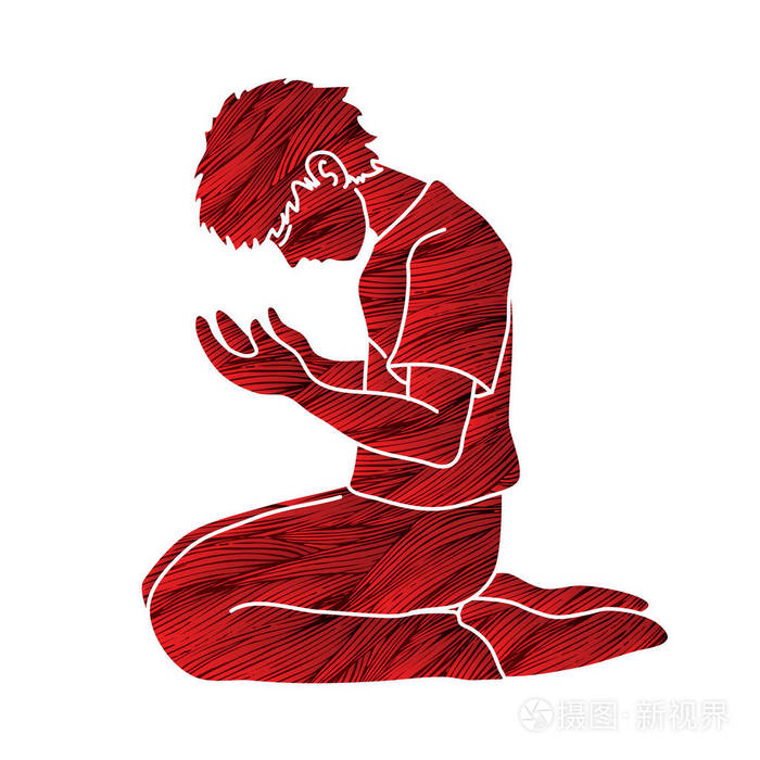 赞美上帝祈祷基督徒祈祷感谢上帝图形向量