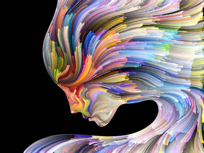 人物抽象画作品图片