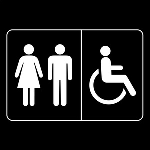 人和残疾人标志图标设置任何使用大。矢量 Eps10