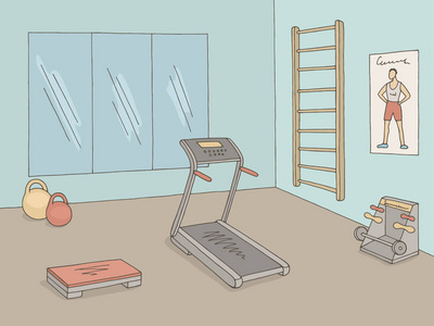 内部的健身房图片-内部的健身房素材-内部的健身房插画-摄图新视界