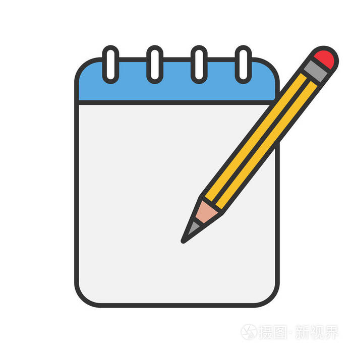 笔记.孤立向量插图插画-正版商用图片09jaqi-摄图新视界