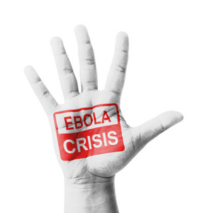 张开的手提出，埃博拉病毒危机标志画，多用途让步
