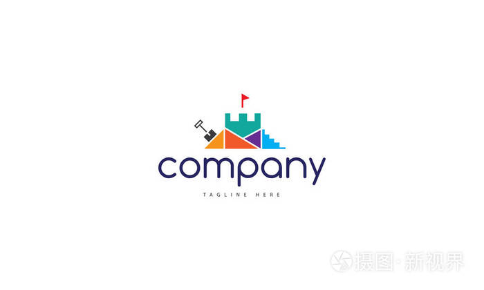 塔游乐场矢量徽标