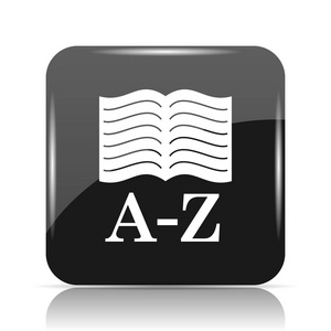 Z 型图书图标。白色背景上的互联网按钮
