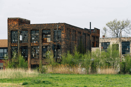密歇根州底特律的废弃建筑