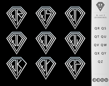 字母q集钻石