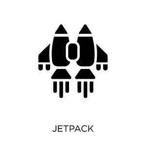 jetpack 图标。来自未来技术集合的 jetpack 符号设计