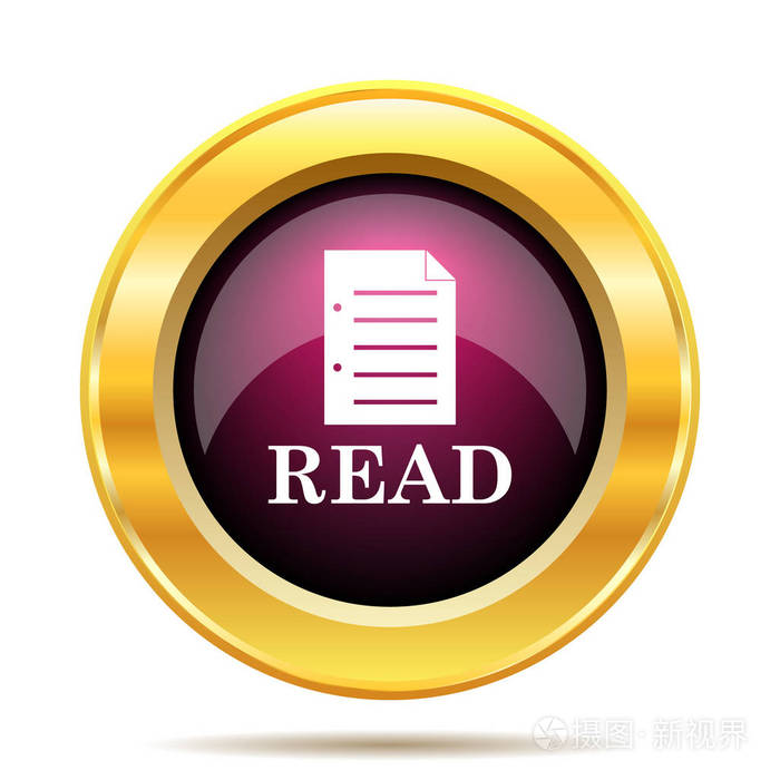 读取图标.白色背景上的互联网按钮