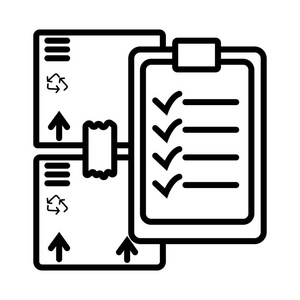 核对表图标。矢量图