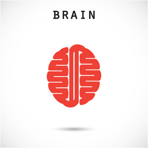 创造性的大脑抽象矢量 logo 设计模板
