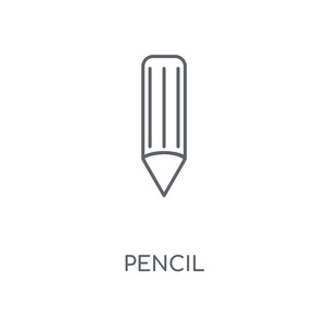 铅笔线性图标。铅笔概念笔画符号设计。薄的图形元素向量例证, 在白色背景上的轮廓样式, eps 10